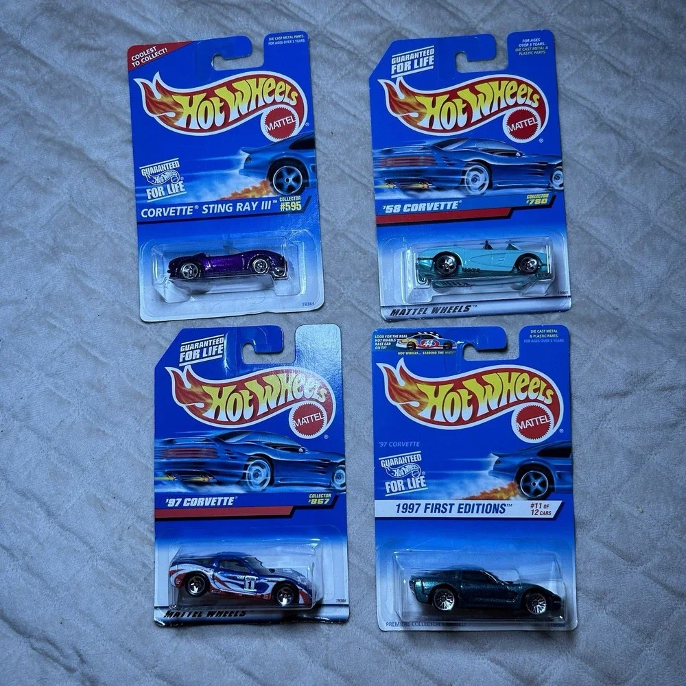 Hot Wheels Set Of 4 Corvette Cars Diecast 1:64‎ #595 #780 #867